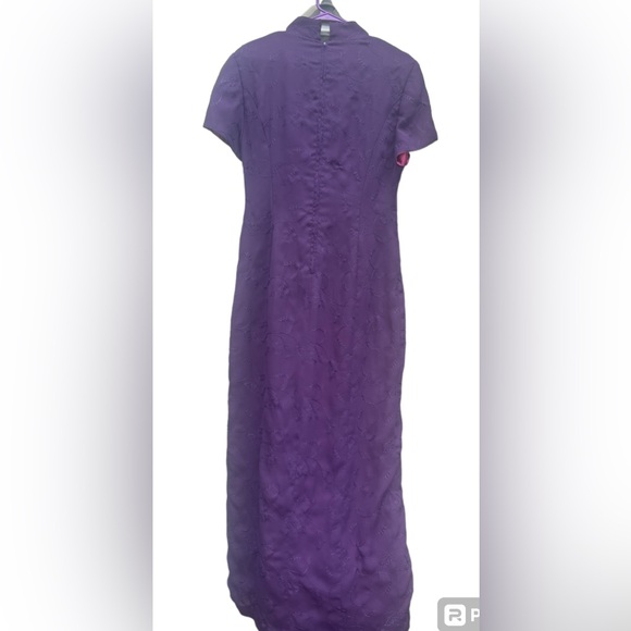 A design Cotton Original Hand Made Chinese Cheongsam Style Qipao Dress Purple - Picture 3 of 11